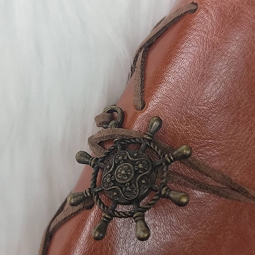 Nautical NeW Faux Leather Compass Rose Embossed Refillable Paper Diary Notepad‎